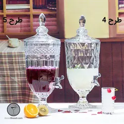 کلمن شیشه ای 3.5 لیتر پاشاسازه طرح 4