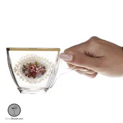 فنجان چری لبطلا با گل چاپی بلینک مکس کد 95