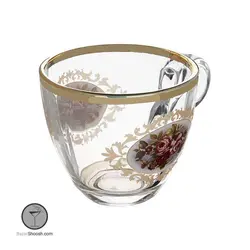فنجان چری لبطلا با گل چاپی بلینک مکس کد 95