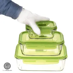 ظروف نگهدارنده 3 عددی مستطیل لومینارک