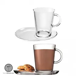 ست لیوان و زیر لیوان و بیسکویت  جفتی تریبکا پاشاباغچه کد 95781