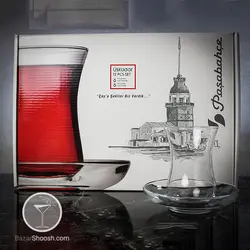 استکان و نعلبکی کمرباریک پاشاباغچه کد 97177