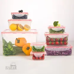 ست کامل ظروف نگهداری غذا 16پارچه لیمون