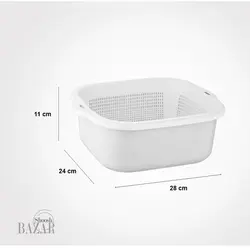 سرویس 6 پارچه آبکش و لگن نسیم لیمون