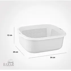 سرویس 6 پارچه آبکش و لگن نسیم لیمون