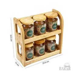 ست جا حبوبات و پاسماوری 6تایی دو طبقه یونیک کد ۶۱۲۷