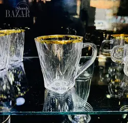 فنجان مشبک لب طلایی بلینک مکس