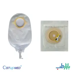 پکیج کیسه یوروستومی دو تکه استاپ مد شیردار+ چسب پایه صاف هیدروکلوئید استاپ مد 260-4002