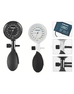فشار سنج عقربه ای بازویی دو شلنگ ریشتر مدل e-mega مشکی | بازارطب