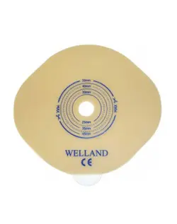 چسب پایه صاف قابل برش با حلقه اتصال 45 وللند Welland Ostomy Bag | بازارطب