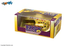 اسباب بازی نوستالژیک قایق نفتی زرد خال خالی کوچک