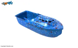 اسباب بازی نوستالژیک قایق نفتی آبی خال خالی کوچک
