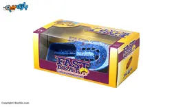 اسباب بازی نوستالژیک قایق نفتی آبی خال خالی کوچک