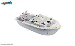 اسباب بازی نوستالژیک قایق نفتی سفید خال خالی بزرگ