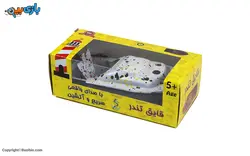 اسباب بازی نوستالژیک قایق نفتی سفید خال خالی بزرگ