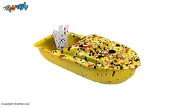 اسباب بازی نوستالژیک قایق نفتی زرد خال خالی بزرگ