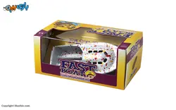 اسباب بازی نوستالژیک قایق نفتی سفید خال خالی کوچک