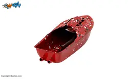 اسباب بازی نوستالژیک قایق نفتی سفید خال خالی کوچک