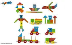 اسباب بازی قطار مونته سوری چوبی سپتا