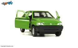 اسباب بازی پراید تاکسی سبز فلزی طاها