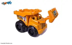 اسباب بازی کامیون با بیل مکانیکی تک جعبه ای بست بی بی