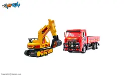 اسباب بازی کامیون حمل بیل مکانیکی درج