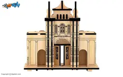 پازل سه بعدی سر در باغ ملی کوچک فرهنگ و تمدن