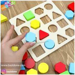 خرید صفحه اشکال چوبی زنگ دار - بازی دونه