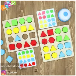 خرید صفحه اشکال چوبی زنگ دار - بازی دونه