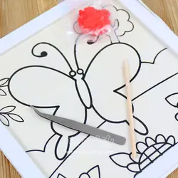 خرید تابلو نقاشی چوبی با خمیر کلی دونه برفی - بازی دونه