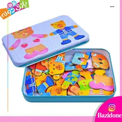 خرید پازل مگنتی لباس خرسی (جعبه فلزی) - بازی دونه