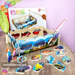 خرید ماهیگیری چوبی مگنتی با استخر - بازی دونه