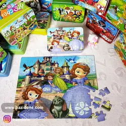 خرید پازل چوبی 100 قطعه جعبه فلزی سوفیا - بازی دونه