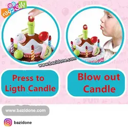 خرید کیک تولد موزیکال با شمع سنسوری - بازی دونه