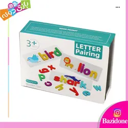 خرید پازل جای گذاری حروف انگلیسی چوبی مگنتی - بازی دونه