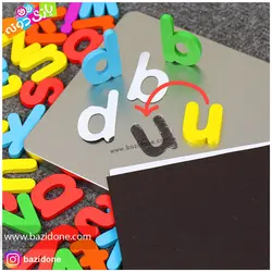 خرید پازل جای گذاری حروف انگلیسی چوبی مگنتی - بازی دونه