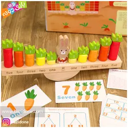خرید ترازو چوبی خرگوش - بازی دونه