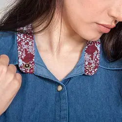 بلوز جین آستین حلقه ای