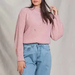 بلوز بافت مخملی یقه کوتاه