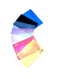 پوشه دکمه دار A4 شفاف پاپکو