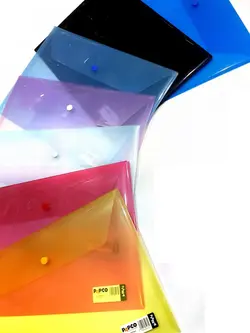 پوشه دکمه دار A4 شفاف پاپکو