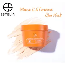 ماسک خاک رس ویتامین سی C و زردچوبه استلین Estelin