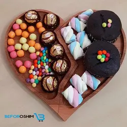 اردوخوری ظروف چوبی بامبو طرح قلب شکسته - خرید ظروف چوبی بامبو،خرید شال و روسری،خرید ظروف سنگی | فروشگاه آنلاین بفروشیم 1