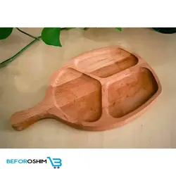 اردوخوری ظروف چوبی بامبو راکتی 3 خونه