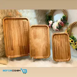 اردوخوری ظروف چوبی بامبو بشقاب مستطیل - خرید ظروف چوبی بامبو،خرید شال و روسری،خرید ظروف سنگی | فروشگاه آنلاین بفروشیم