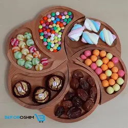 اردوخوری ظروف چوبی بامبو طرح گلبرگ - خرید ظروف چوبی بامبو،خرید شال و روسری،خرید ظروف سنگی | فروشگاه آنلاین بفروشیم 1
