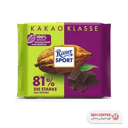 شکلات ریتر اسپرت مدل KAKAO شکلات 81 درصد 100 گرمی