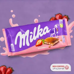 شکلات میلکا Milka طعم توت فرنگی