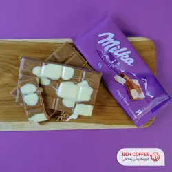 شکلات میلکا Milka مدل دو رنگ شیری و شکلاتی