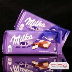 شکلات میلکا Milka مدل دو رنگ شیری و شکلاتی